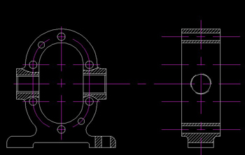 The pump body CAD drawings
