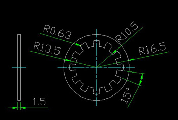 Toothed lock washers CAD drawings