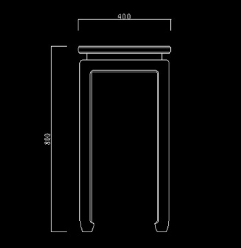 Ming and Qing Furniture Tables left view CAD