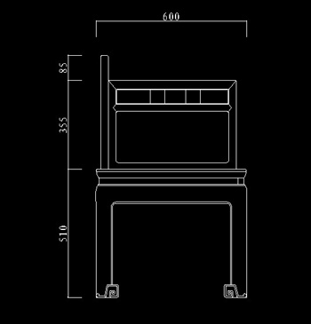 Left view of the Ming and Qing furniture couch