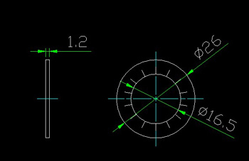 Serrated lock washers CAD drawings
