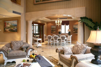 American classical the villa three-villa construction plans
