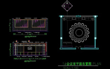 Hotel a floor plan CAD drawings