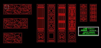 Ancient building doors CAD design drawings