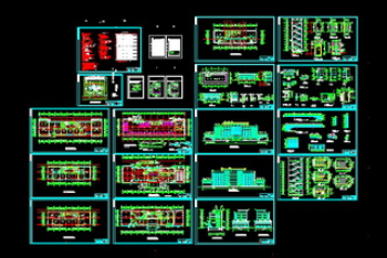 Full CAD office building plans