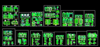 The elevator of a building elevations set