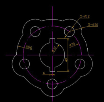 CAD drawings of the gasket