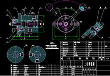 Two four-way valve CAD drawings