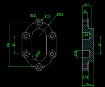 Pump cover CAD drawings