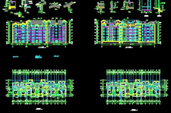 Duplex apartment CAD design plans