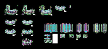 High-rise commercial and residential floor CAD drawings