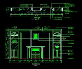 TV background CAD drawing