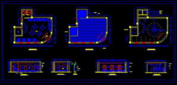 Cafe cad design and decoration scheme of Figure