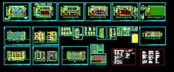 Multi-storey building full set of drawings