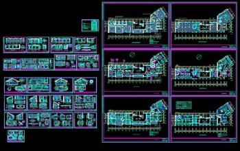 Classic Chinese restaurant CAD construction drawings
