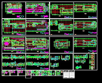 Commercial building construction drawing full CAD