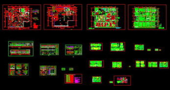 CAD drawings decorate a hotel