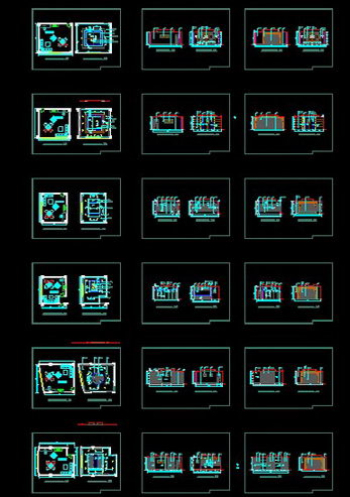 CAD construction drawings chess room decoration