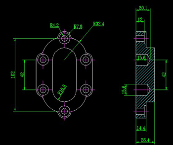 Pump cover CAD drawings