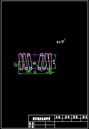 Helical compression spring CAD drawings