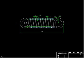 Helical tension spring CAD Drawings