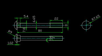 Round head square neck bolts CAD drawings