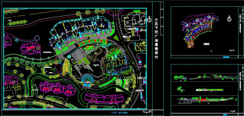 Sunken plaza design CAD drawings