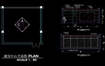 Fitness Center CAD drawing