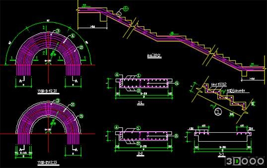 CAD layout design of the staircase node