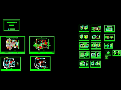 22 sets of model cad Housing construction design drawings