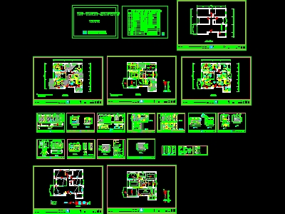 22 sets of model cad Housing construction design drawings
