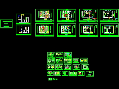 22 sets of model cad Housing construction design drawings