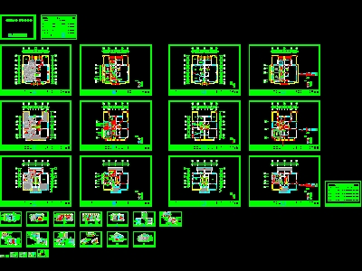 22 sets of model cad Housing construction design drawings